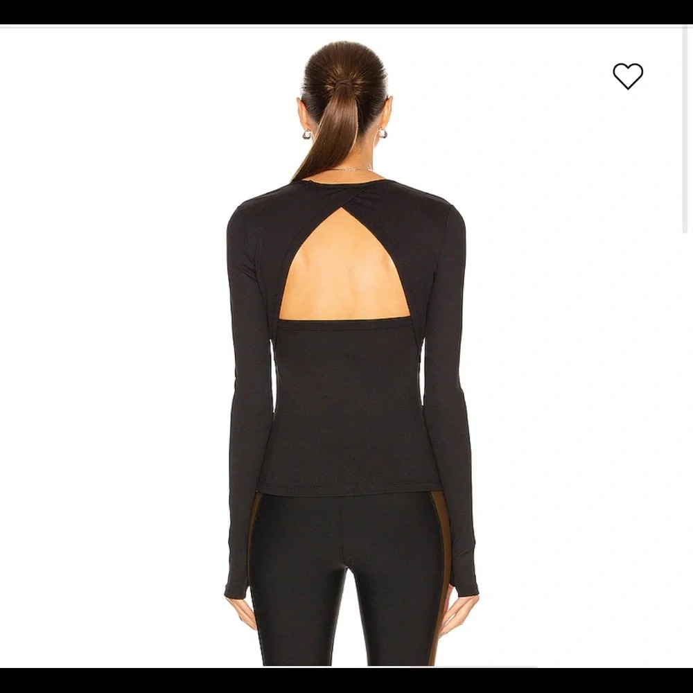 Nylora Allen Top in Black Size Small $138 FWRD - Ribbed Athleisure Long Sleeve - Picture 5 of 9